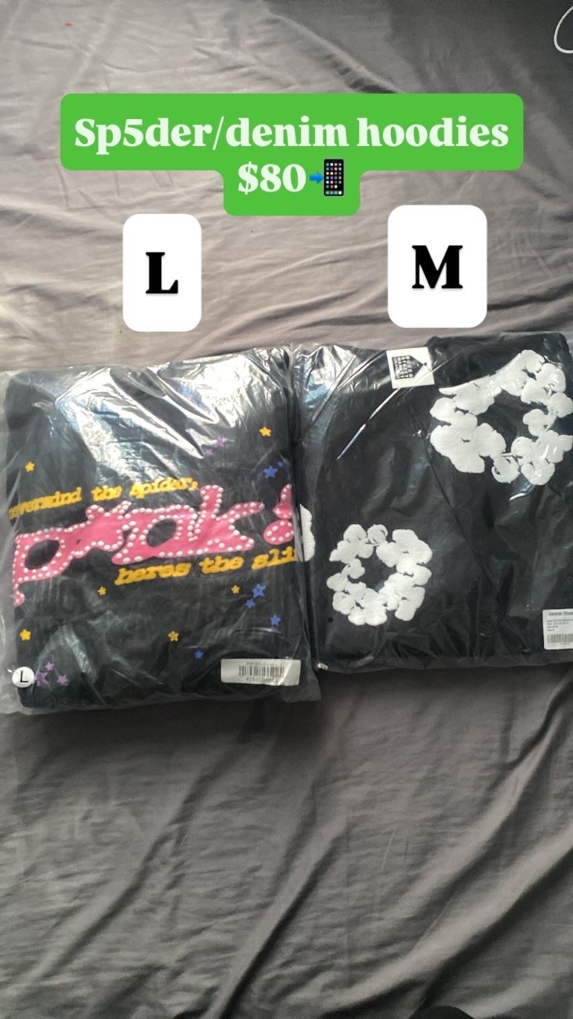 Sp5der And Denim Tears Hoodies