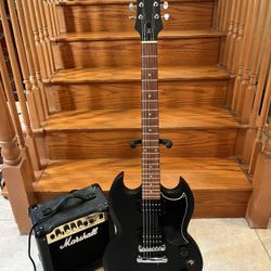 Epiphone SG (Mint) W/ Marshall Amp