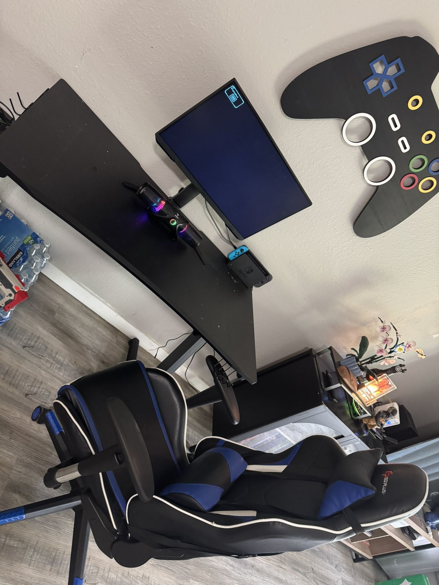 Gaming Desk Chair And Monitor