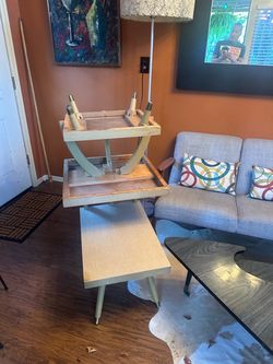 Mid-century modern living room table set four pieces