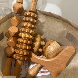 Wood massage body tools