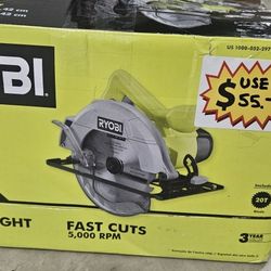 Used 13amp Ryobi 7-1/4" Circular Saw