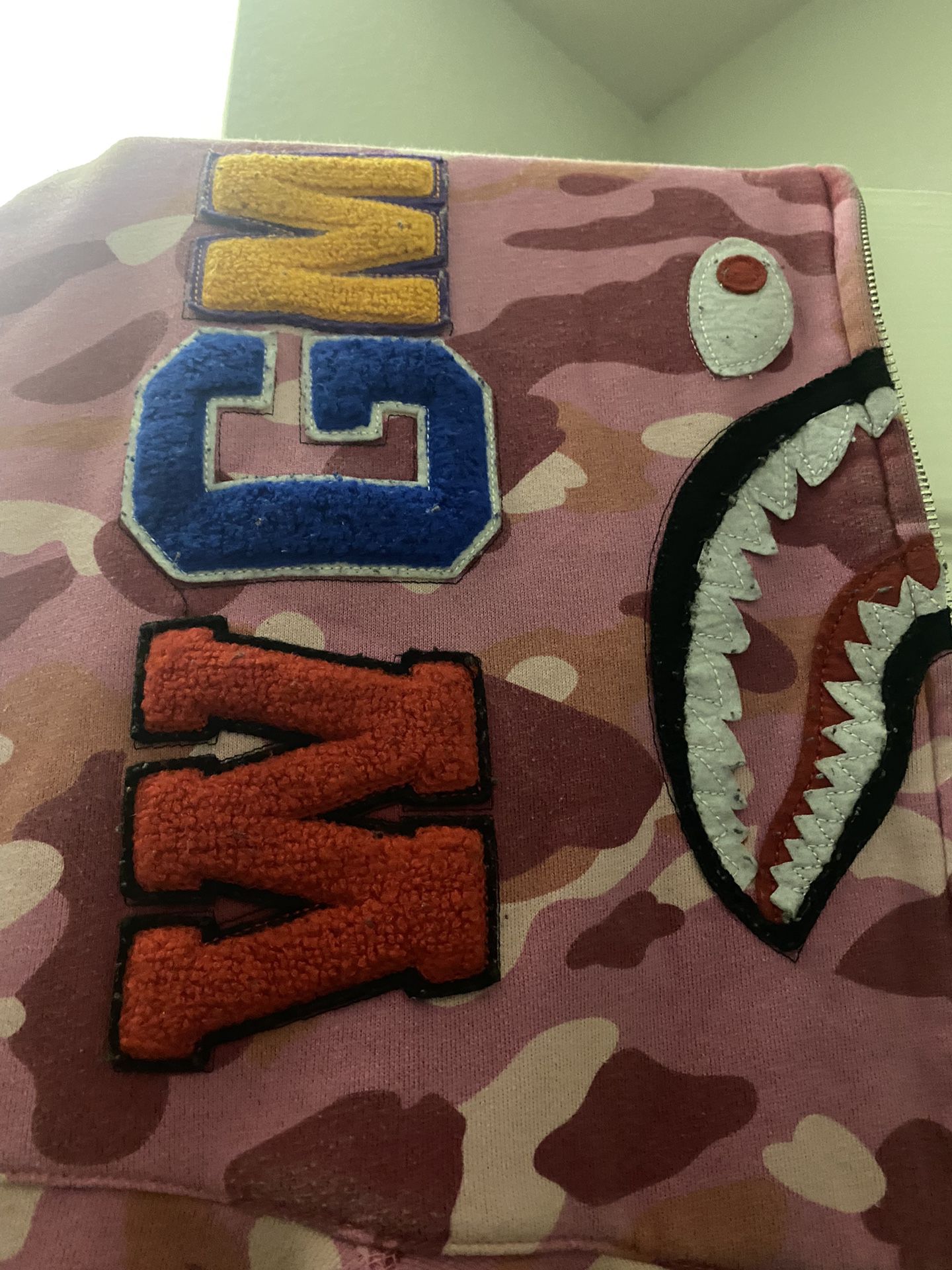 BAPE Hoodie  Size (S) Color (pink)