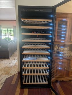 Vinotemp Large Wine Cooler with Wood Shelves