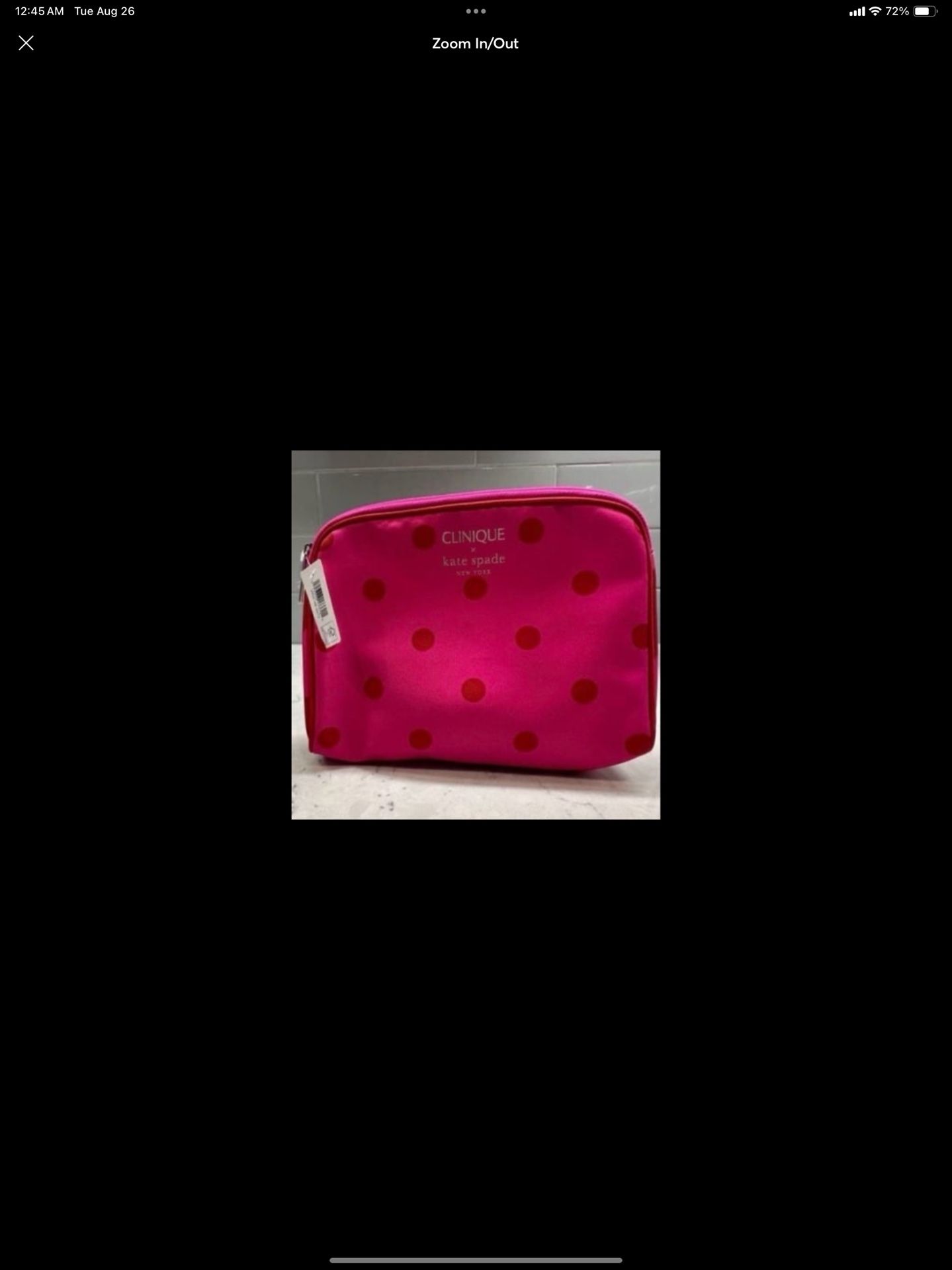 New- Kate Spade & Clinique Cosmetics Bag