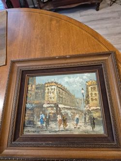 Two vintage signed paintings of Parisian sites