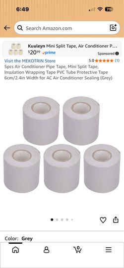 Mini split air conditioner pipe insulation wrapping tape