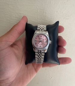 Pink face ladies watch