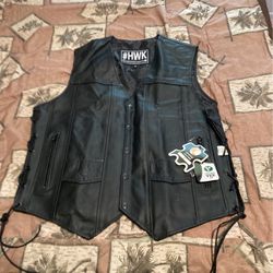 Leather Vest New