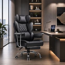 New Heavy Duty Big and Tall Chair,Office Chair with Pocket Spring Lumbar Support, Ergonomic Comfortable Wide Office Desk Computer Chair with Outward F
