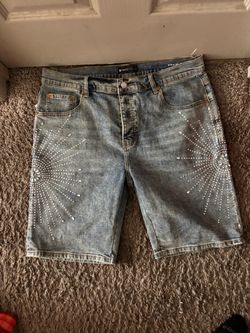Purple jean jorts size (m)