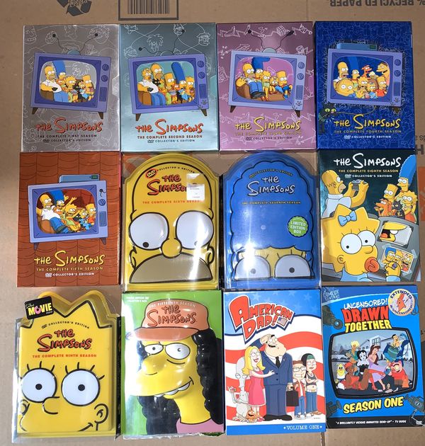 Large lot of DVD Box Sets - Animation Simpsons, Family Guy, American ...