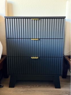 New Black Fluted Dresser/Nightstand