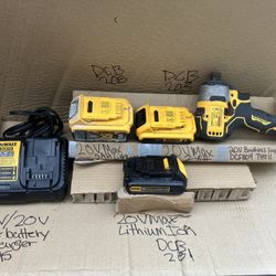 Dewalt Impact Drill With 2 Extra Batteries And Charger 