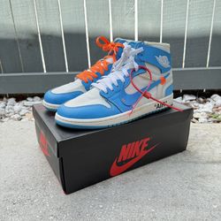 Size 9 - Jordan 1 Retro OG x Off-White High UNC Blue Virgil Abloh