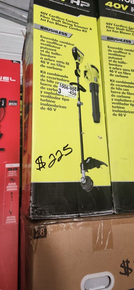 RYOBI 40V HP Brushless Leaf Blower & String Trimmer Combo Kit 