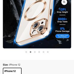 Gold And White Ip 12 Pro Phone Case 