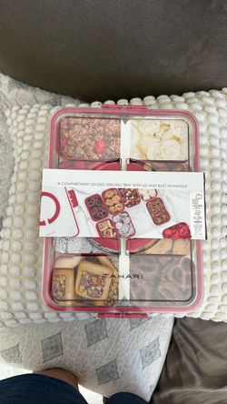 Tahari 8-Compartment Divided Serving Tray with Lid
