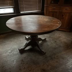 Antique Wood Table and chairs 