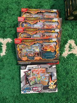 Pokemon CHARIZARD ex and VICTINI boxes