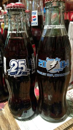 Tampa Bay Lightning Coca Cola bottles