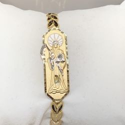 14k Santa Muerte Bracelet