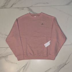 Alo Yoga Accolade Crew Neck Sweatshirt Pink Quartz Size XL