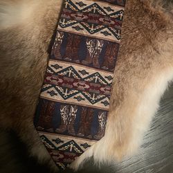 Lone Roo Cowboy Boot Print Tie By Roper