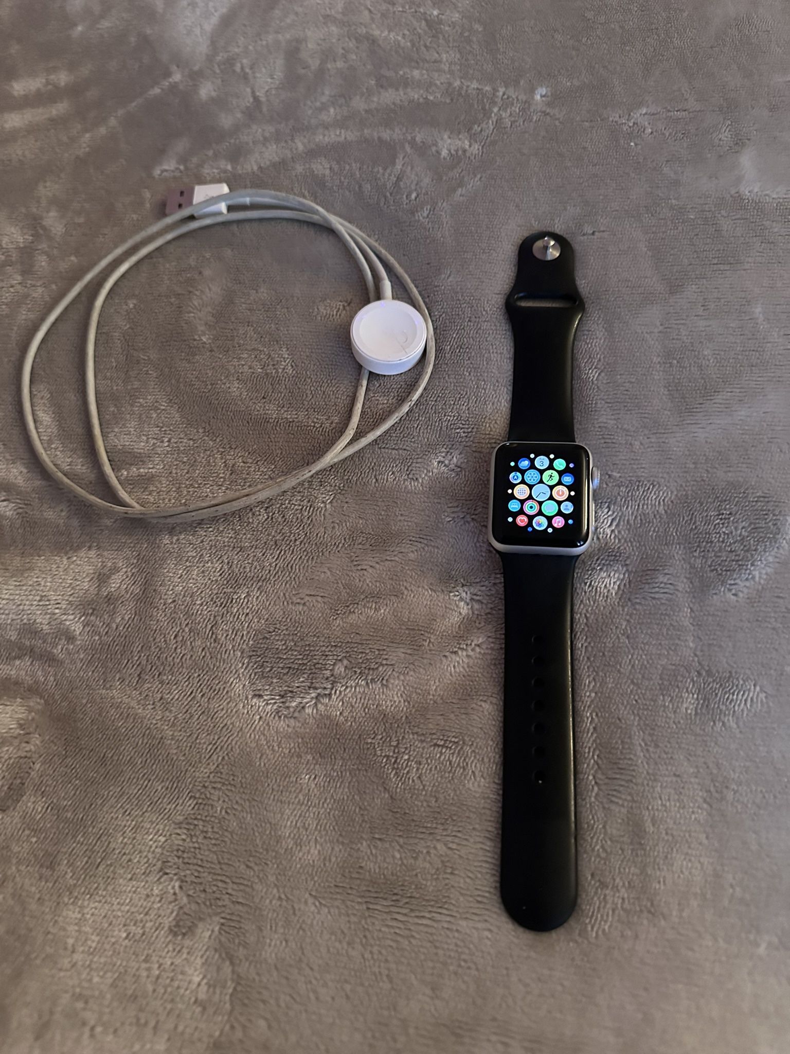 Apple Watch Series 3 (38MM) - Silver Aluminum Case with Black Band