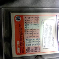 1990 Fleer Sammy Sosa Card Error 