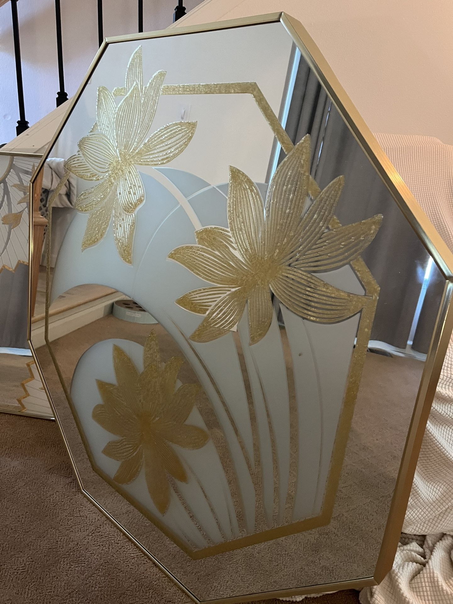 Vintage Gold-Framed Mirrors – Set of 2