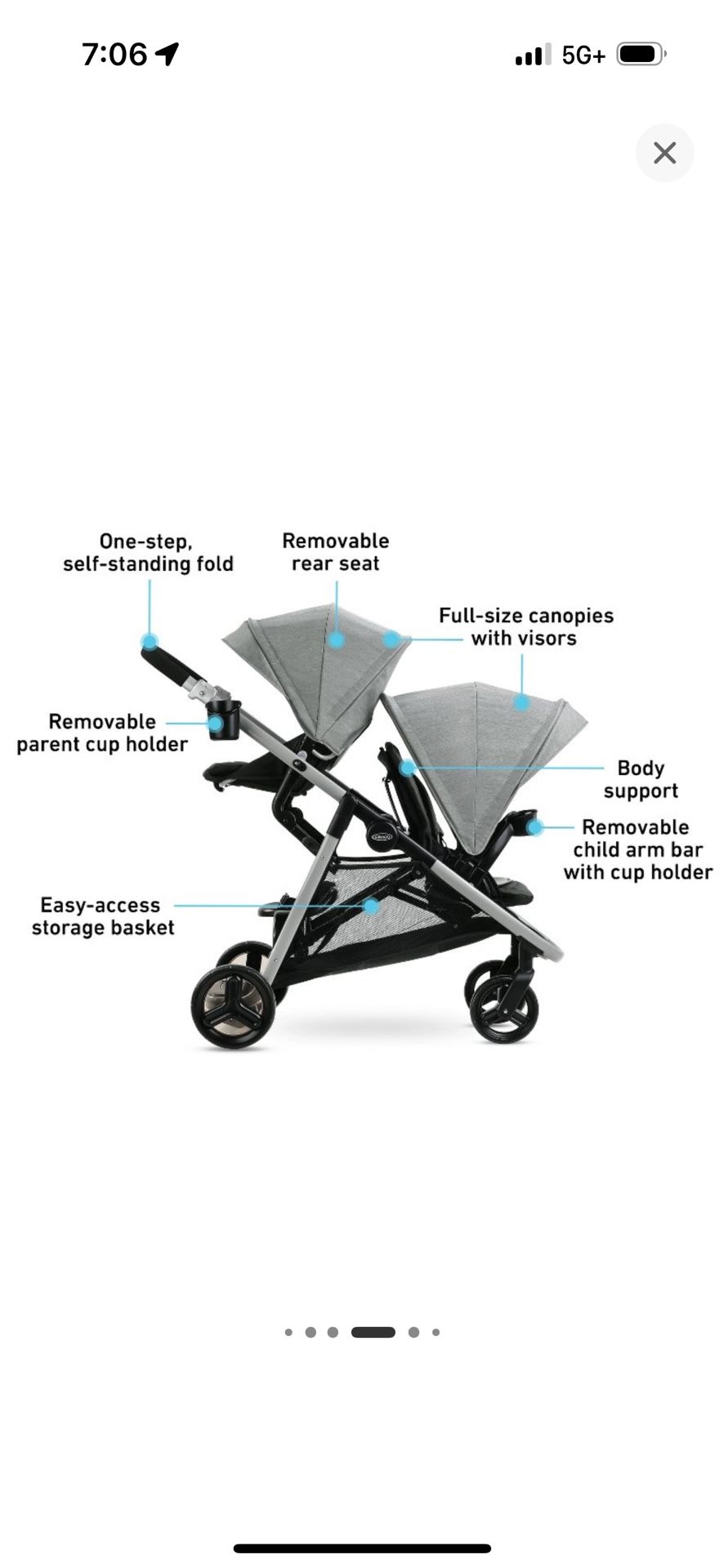 Graco Ready2Grow LX Double Stroller