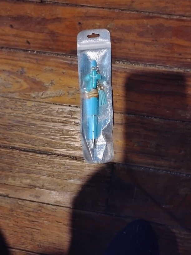 Jesus Cross Beaded Pen