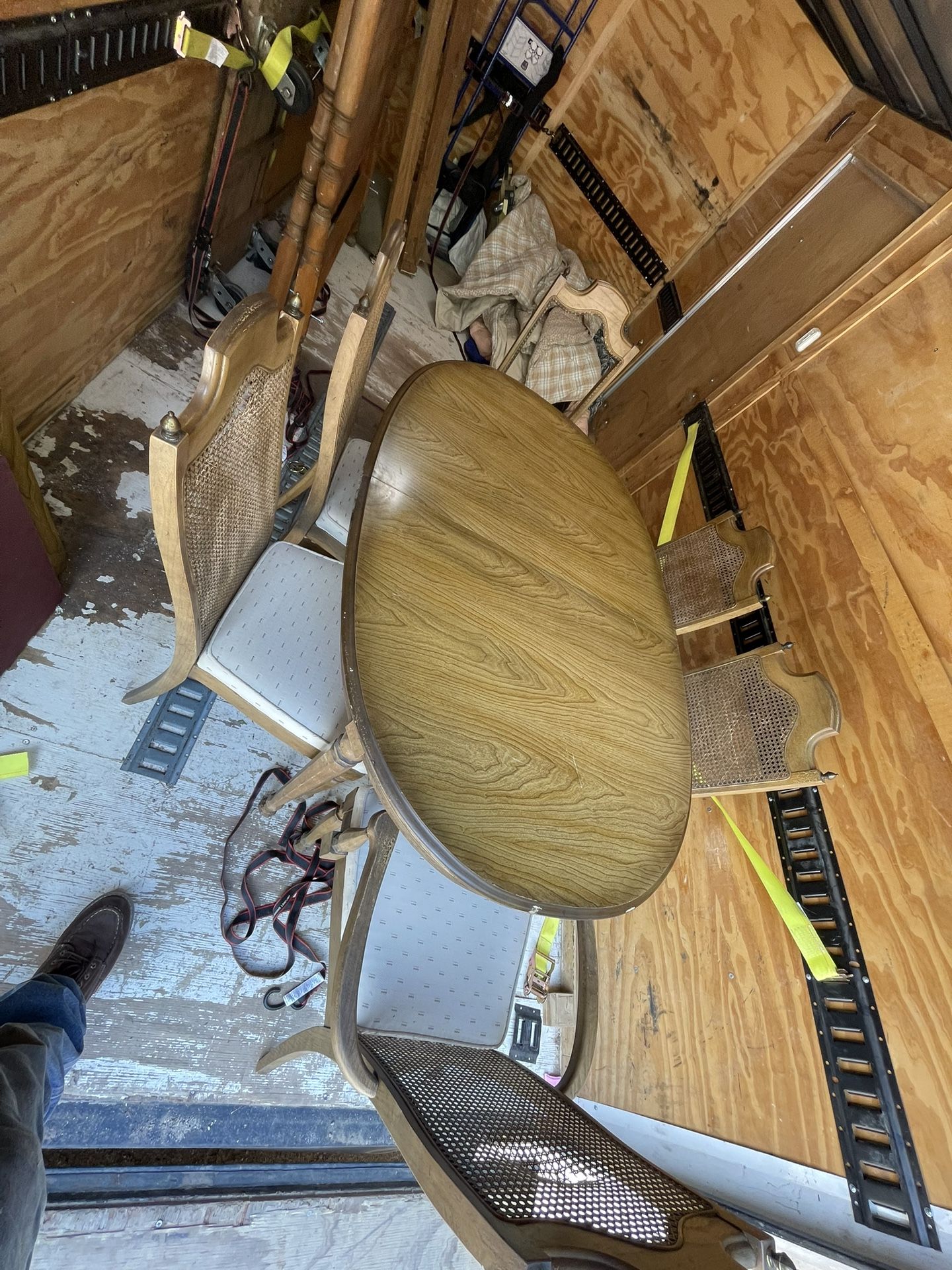 Wooden table with chairs