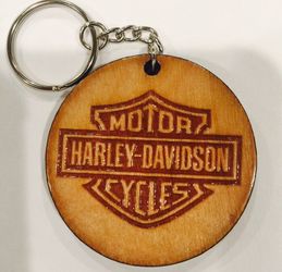 Harley Davidson Laser Engraved Keychain