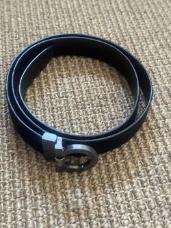 Ferragamo Black, Leather, Reversible, Belt, Suede, Or Leather, Like New, Retails For 600