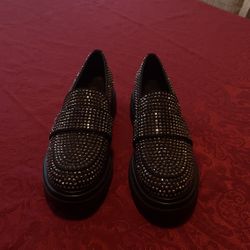 NEW Michael Kors Parker Crystal Embellished Scuba Lug Hot Stone Loafer. Size 6.5