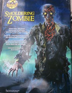 Rare Spirit Halloween 6ft Smoldering Zombie