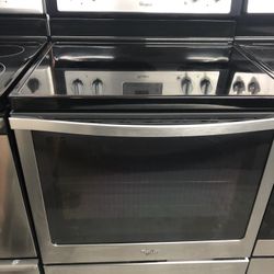 Stainless 5 Burner Glass Top Stove With Convection 