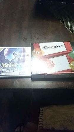 3DS XL with Pokémon moon