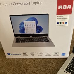 RCA 14.1" HD Laptop, Intel Celeron, 4GB RAM, 128GB, Windows 11