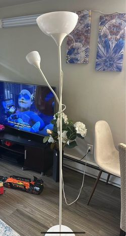 White Floor Lamp with Two Heads