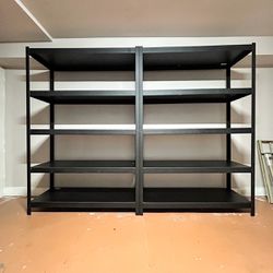 STEEL SHELVING RACK : 72in Heavy-Duty Storage Shelves (2)