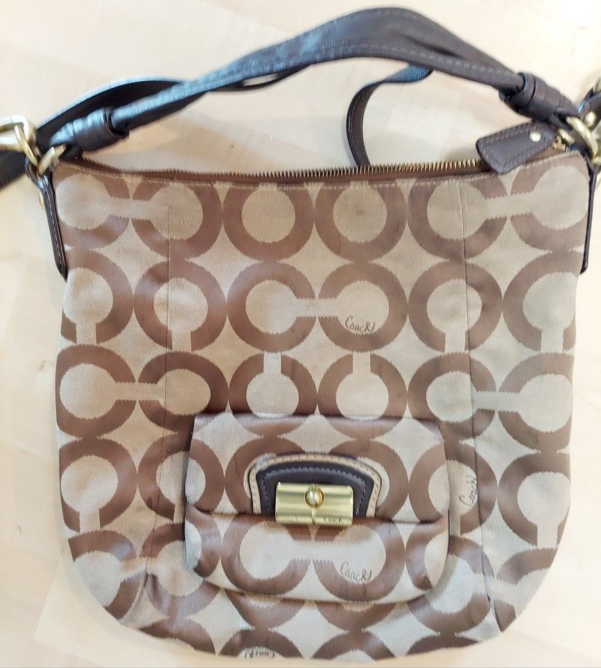 Coach Logo Kristen Hobo Shoulder Bag Purse