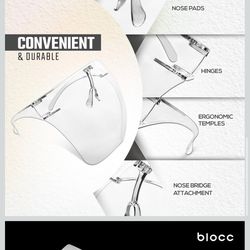 Protective Face Shield Glasses Ultra Clear