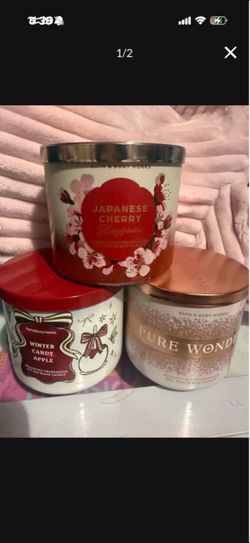 Bath and body works brand new 3 wicked candles