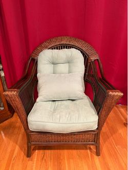 Wicker Blue Chair