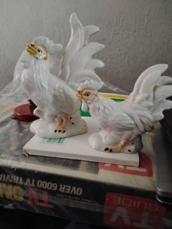 Japanese ceramic roosters