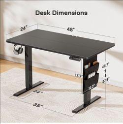 Standing desk with adjustable height