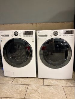 LG front load washer &. LG front load gas dryer set
